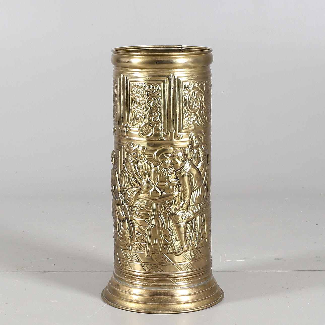 PARAPLYSTÄLL, gulmetall, 1900-tal.