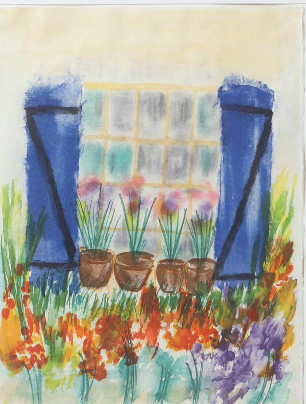 LENA A. LINDERHOLM. Lithograph in colours, signed.