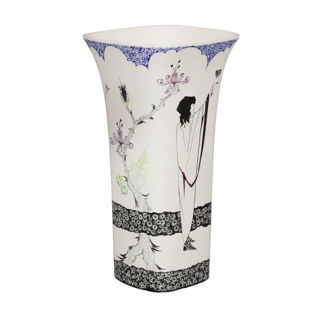 A POOLE POTTERY BEARDSLEY COLLECTION VASE.