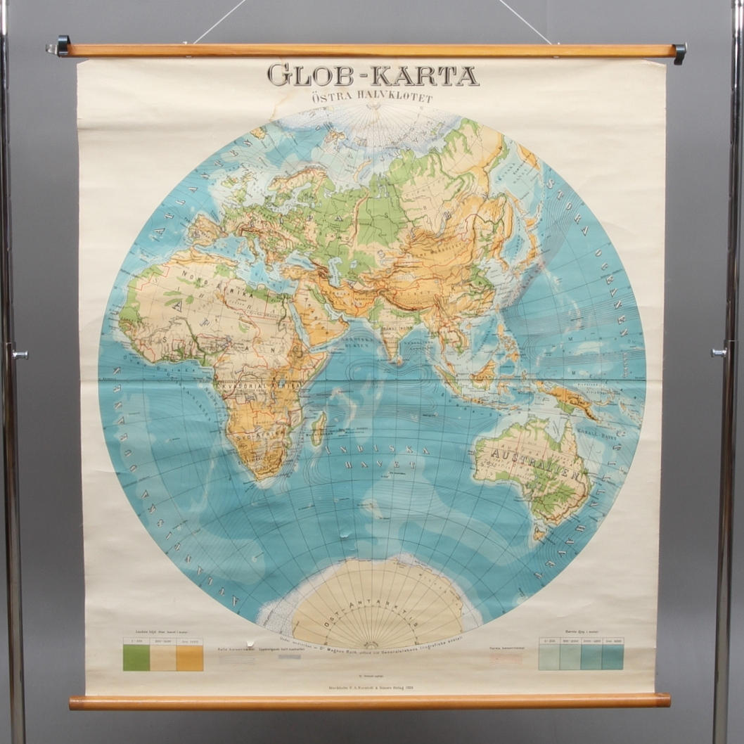SKOLKARTOR, 2 st, Östra Halvklotet P.A Nordstedt & söner, Karta över balkan.