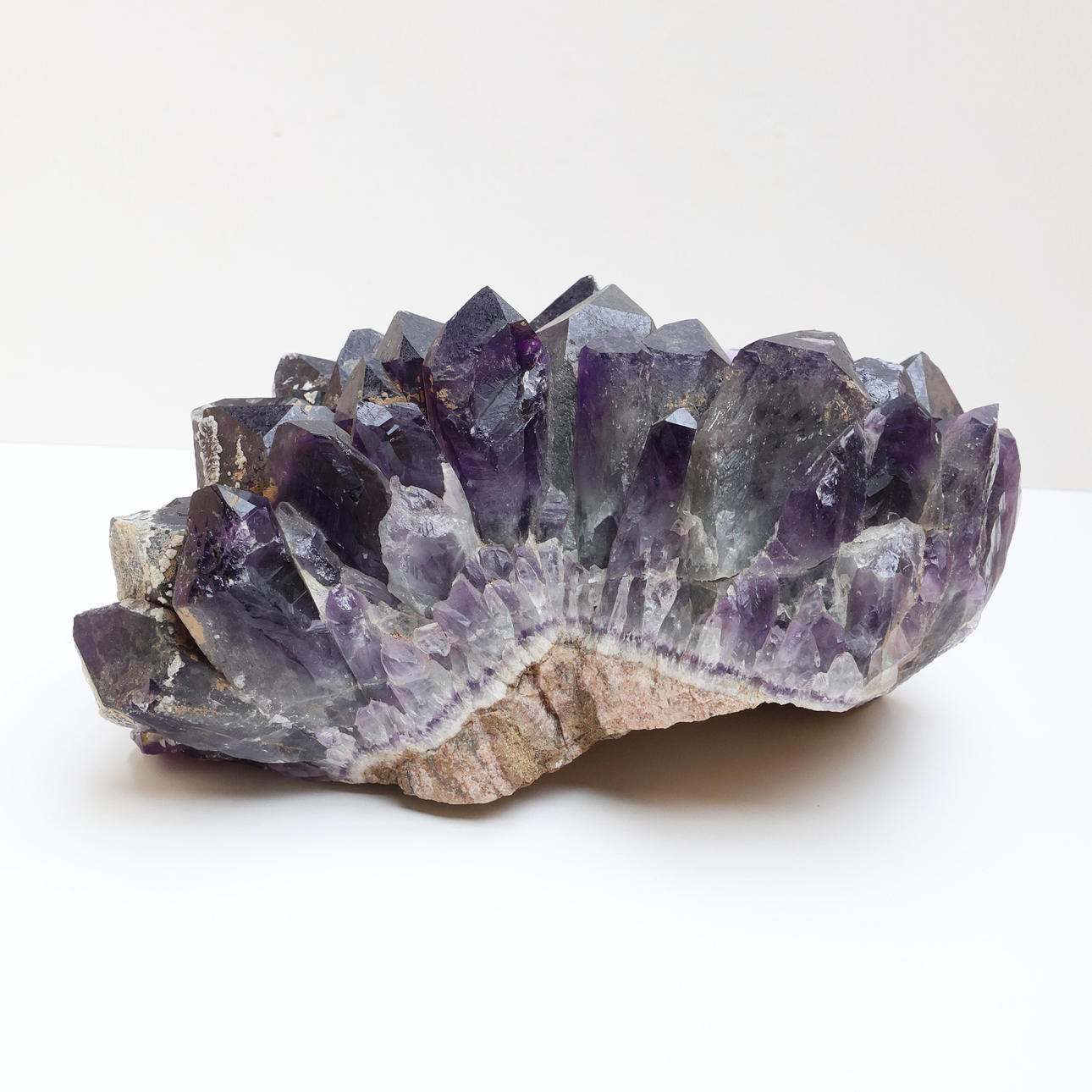 LARGE ZAMBIAN DEEP PURPLE AMETHYST CLUSTER.