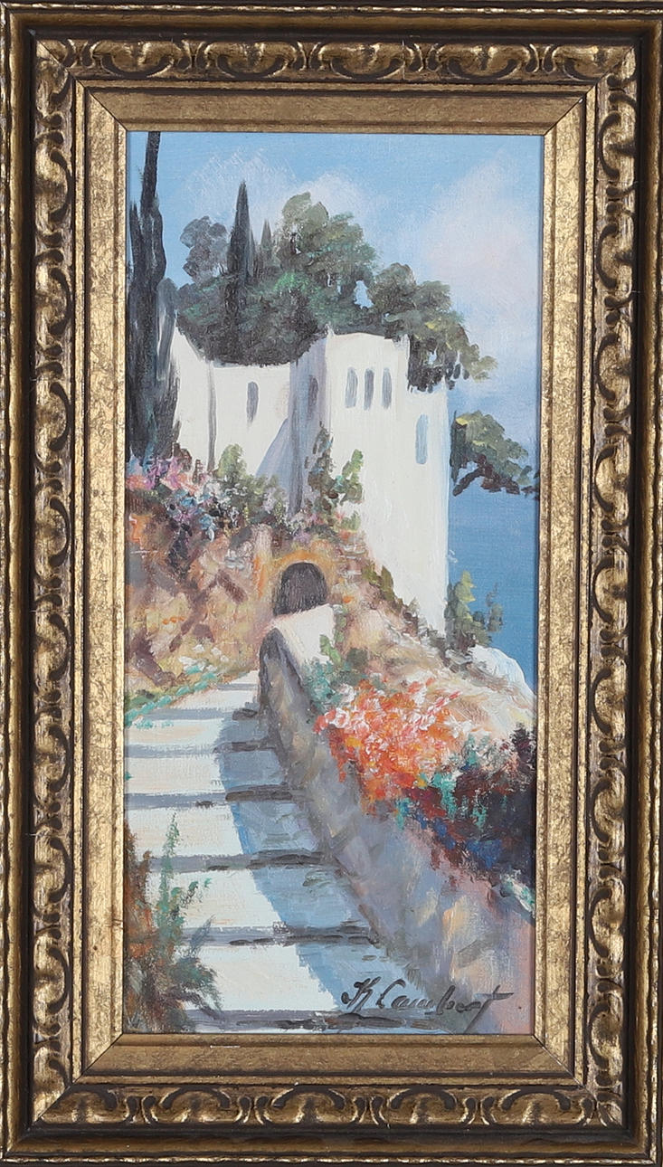 KNUT H. A. Lambert, oil on panel, signed.