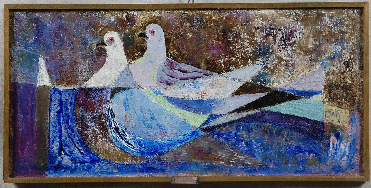 INGA HENSE. 1919-1999, olja på duk, signerad, daterad 1961.