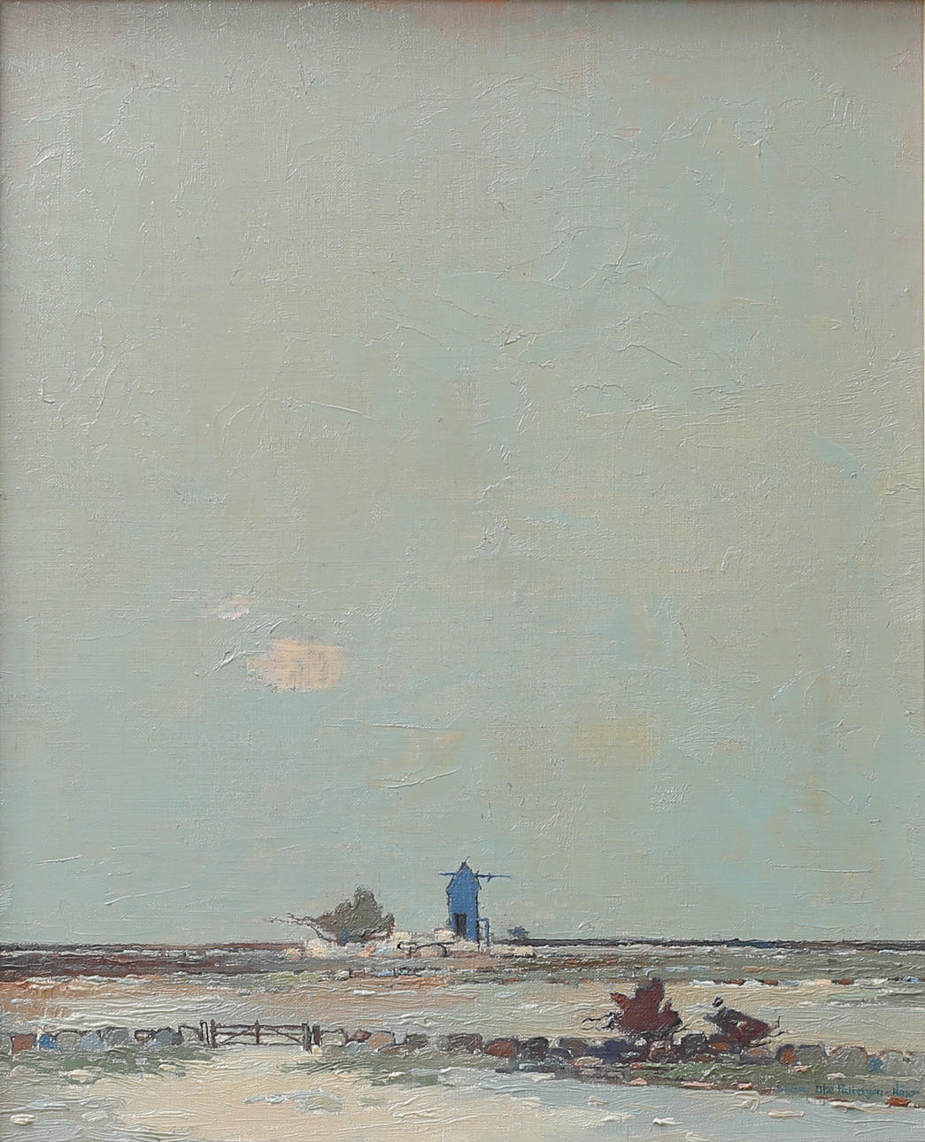 ÅKE PETTERSSON-NÅW. "Vårdag, Öland". Olja på pannå, signerad.