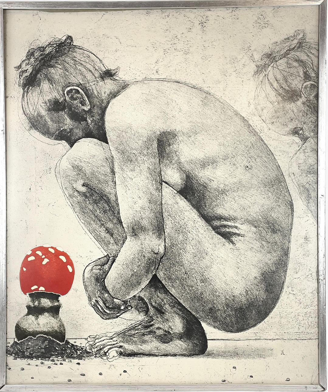 PER GUNNAR THELANDER. After, girl with fly sponge, offset print, unsigned.