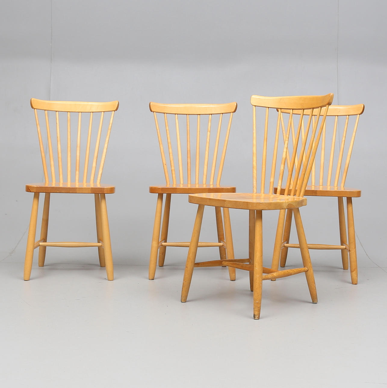 PINNSTOLAR, 4 st, Stocka, Stockaryd, 1900-talets andra hälft.