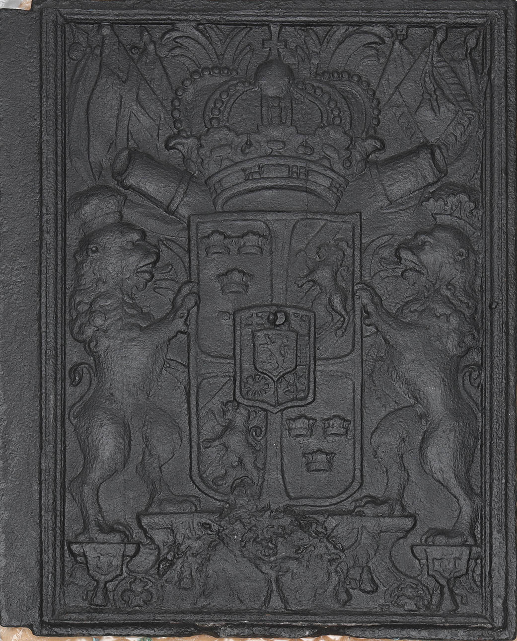 SÄTTUGNSPLATTA, riksvapnet, gjutjärn.