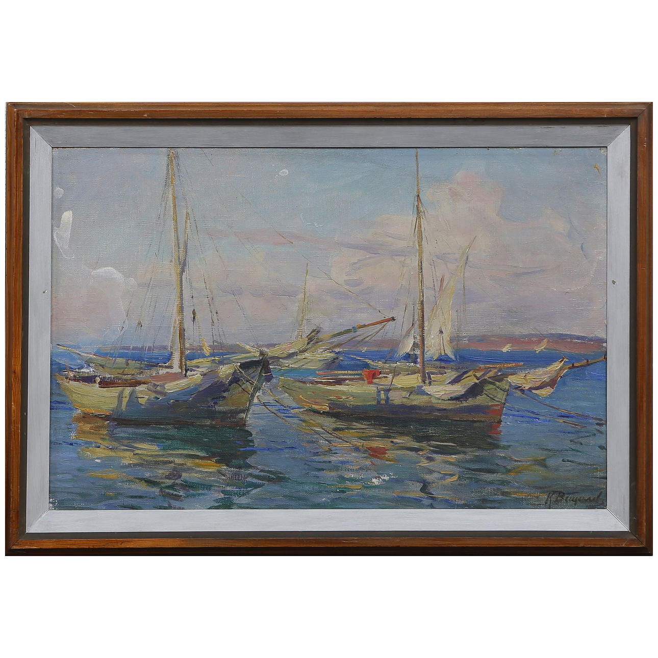 UNIDENTIFIED ARTIST, OIL ON PANEL, SIGNED.