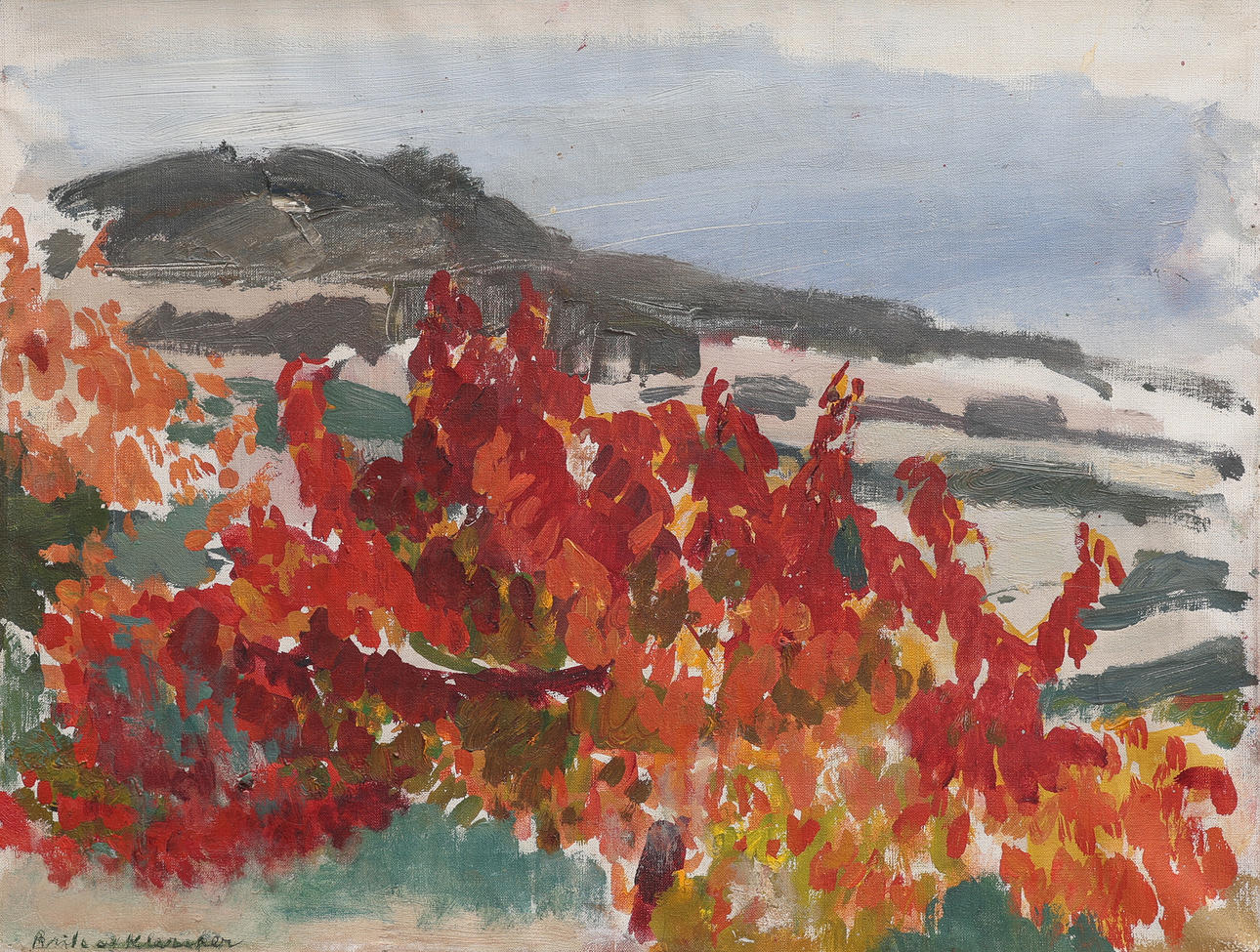 BRITA AF KLERCKER. “DECIDUOUS TREES IN AUTUMN”.