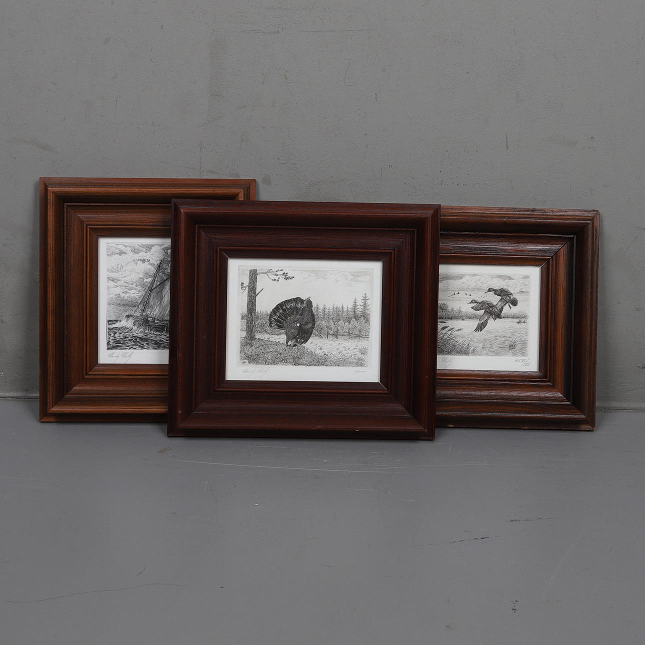 STANLEY STEARNS. etsning, 3 st, signrerade.