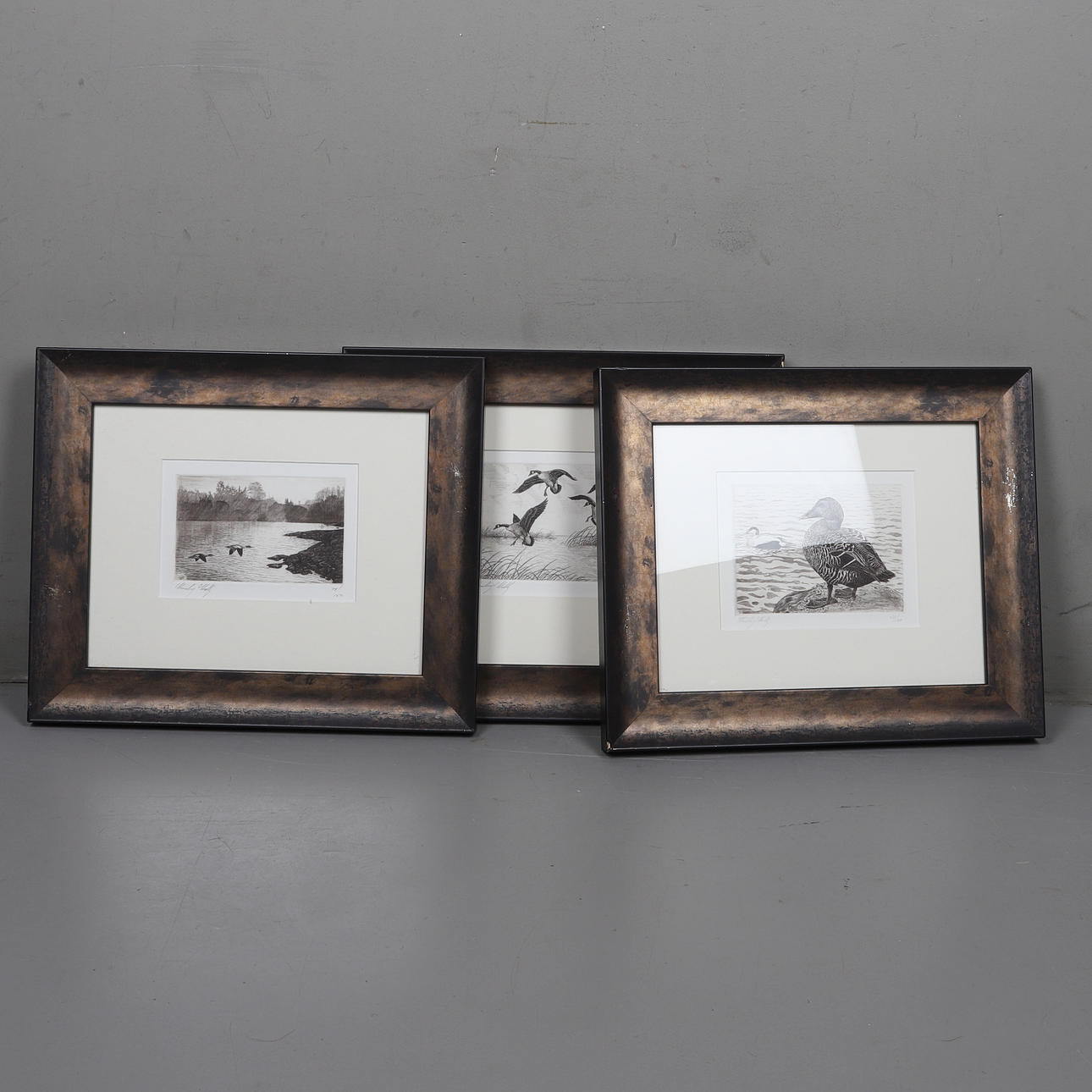 STANLEY STEARNS. etching, 3 pcs, signed and numbered.