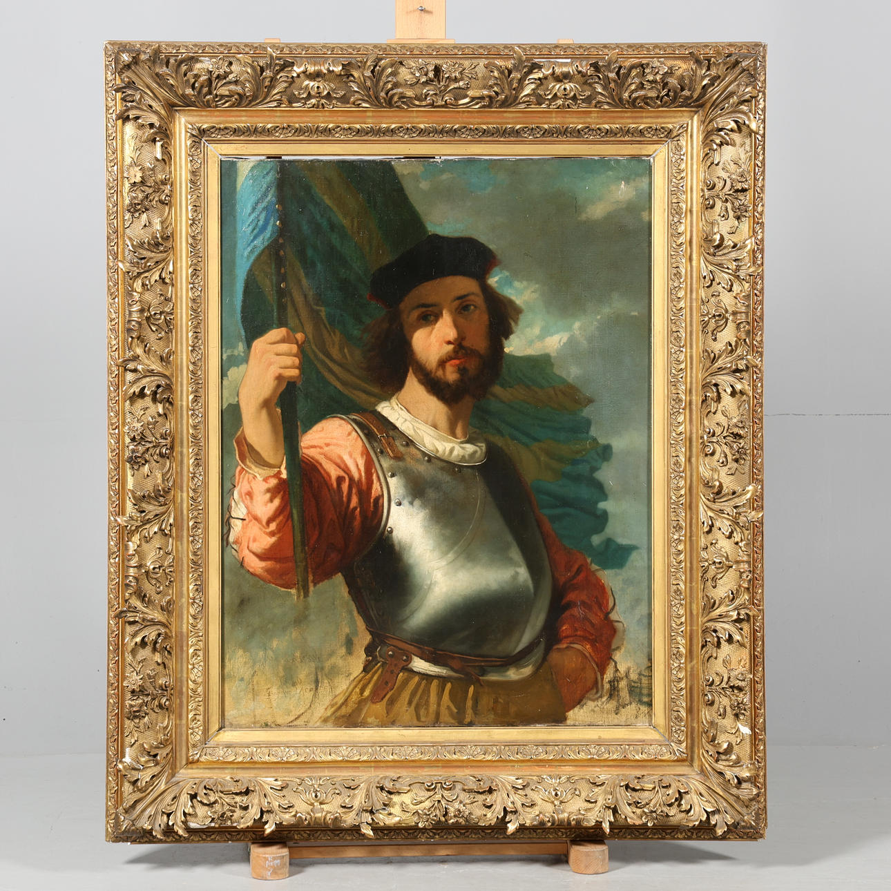 PIERRE-EUGENE LACOSTE. OIL ON CANVAS, portrait, signed and dated 1840.