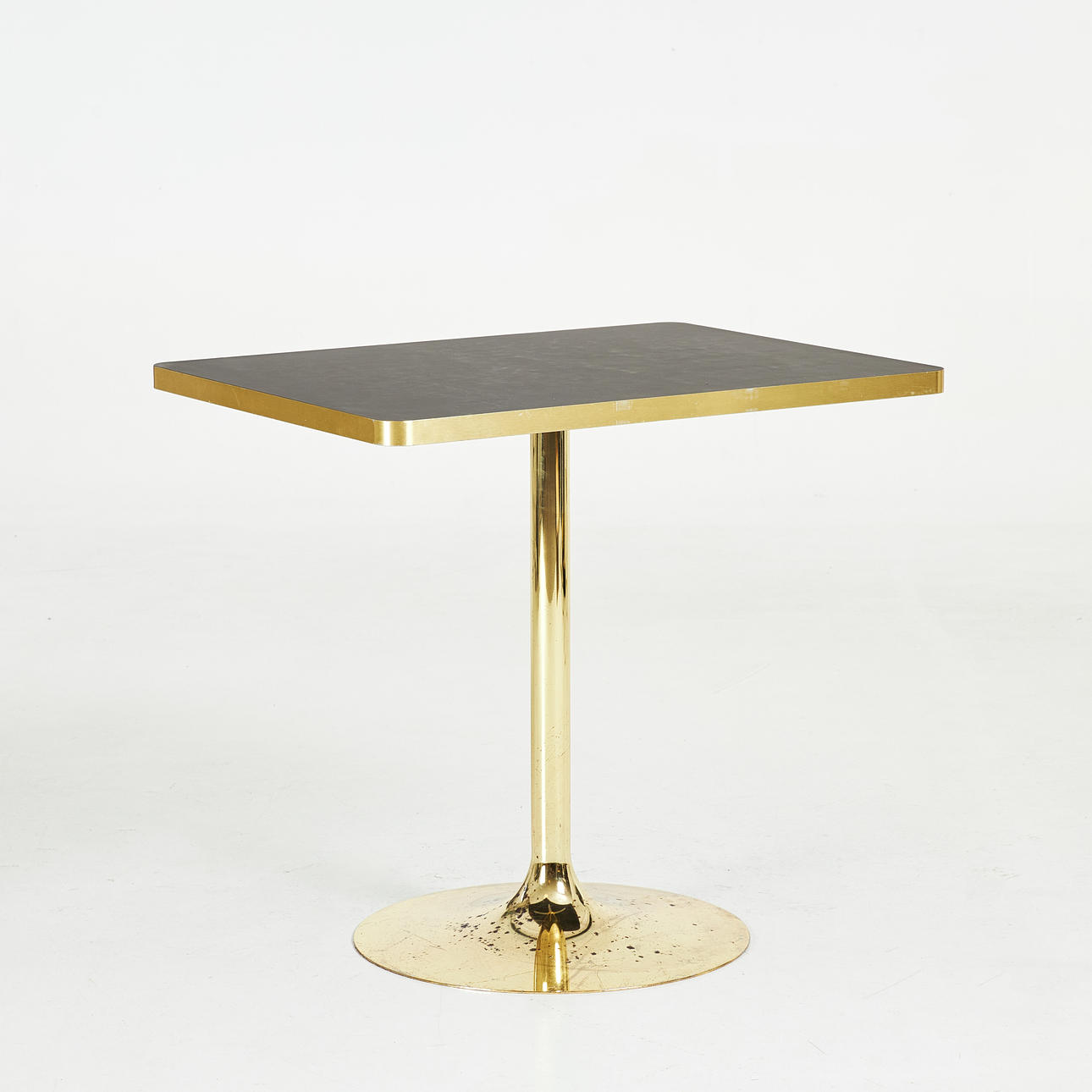 TABLE, contemporary, funnel-shaped underede, MDF board with black ...