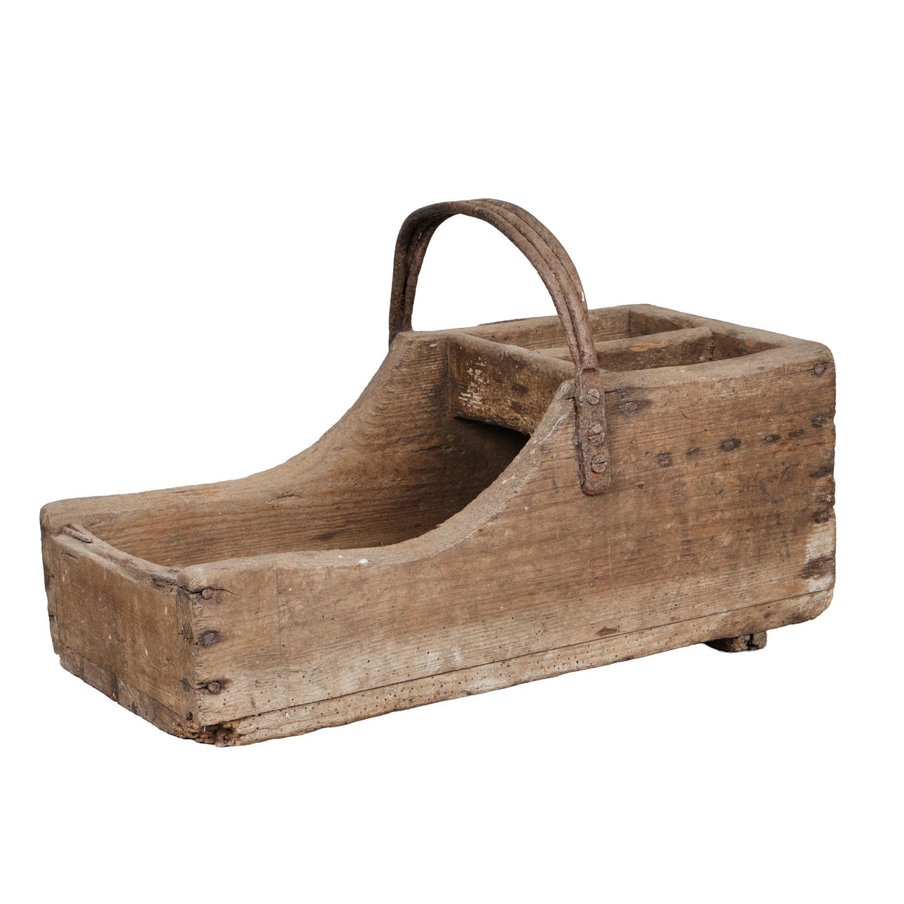 A LATE 19TH CENTURY PRIMITIVE SHOE SHINE BOX.