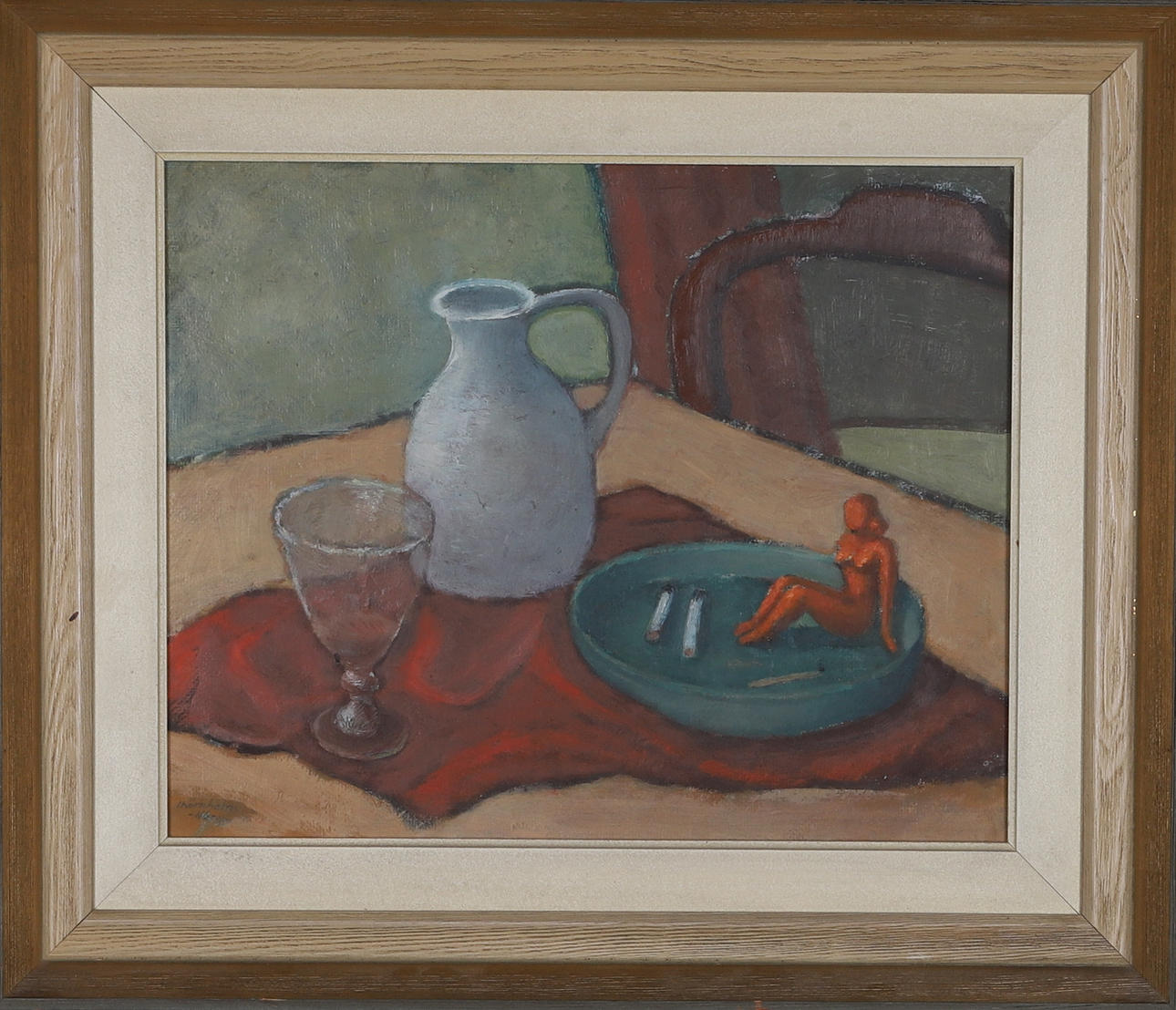 UNIDENTIFIED ARTIST, oil on panel, signed.