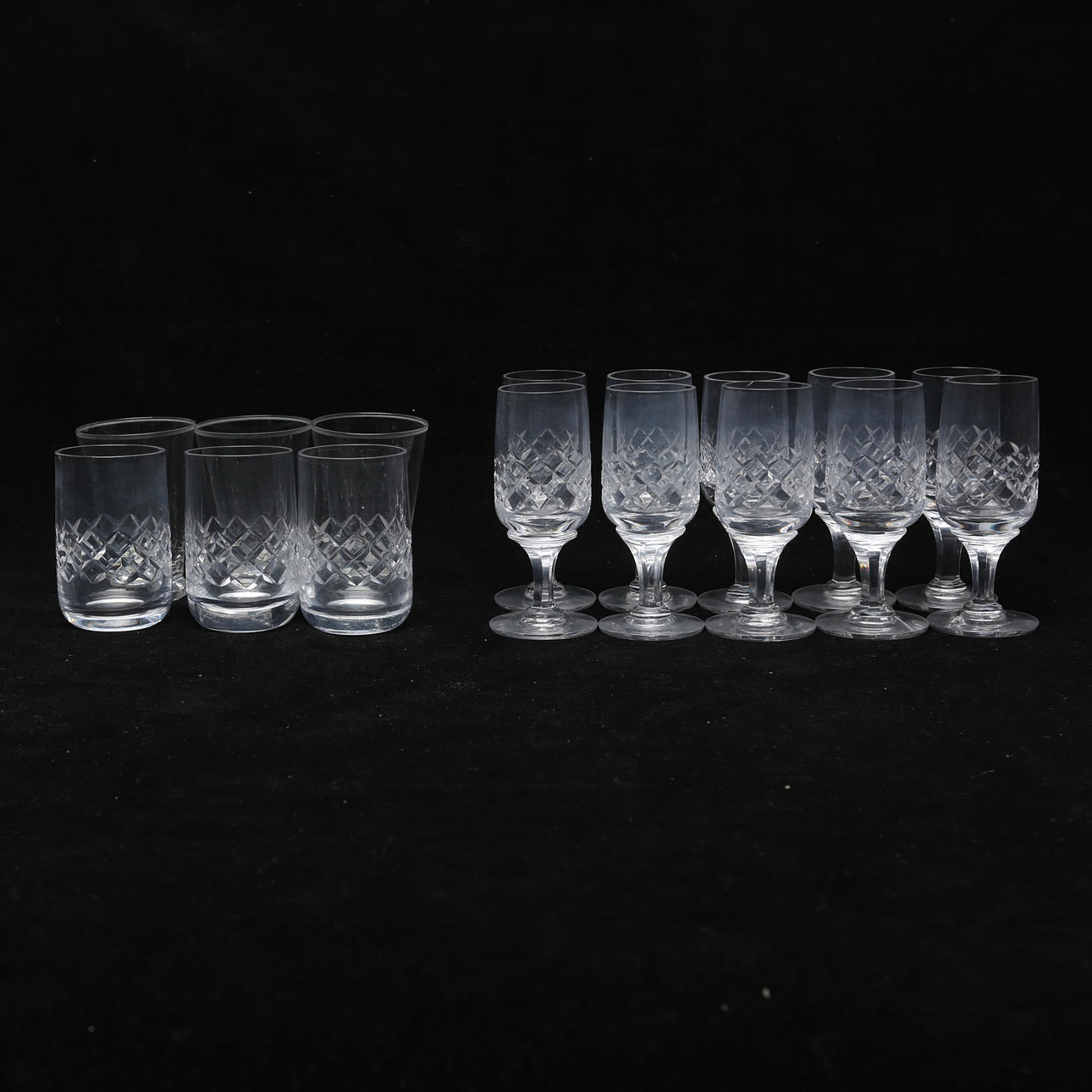 DINNERWARE GLASSES, different varieties, 16 pcs.