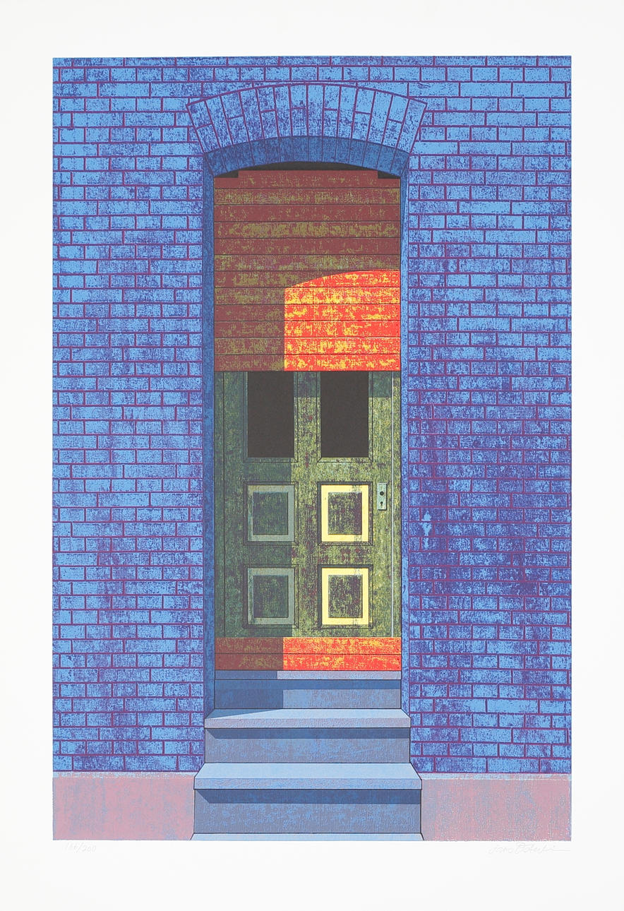 LARS ÖSTERLIN. Porten, färglitografi nr 166/200, Signerad.