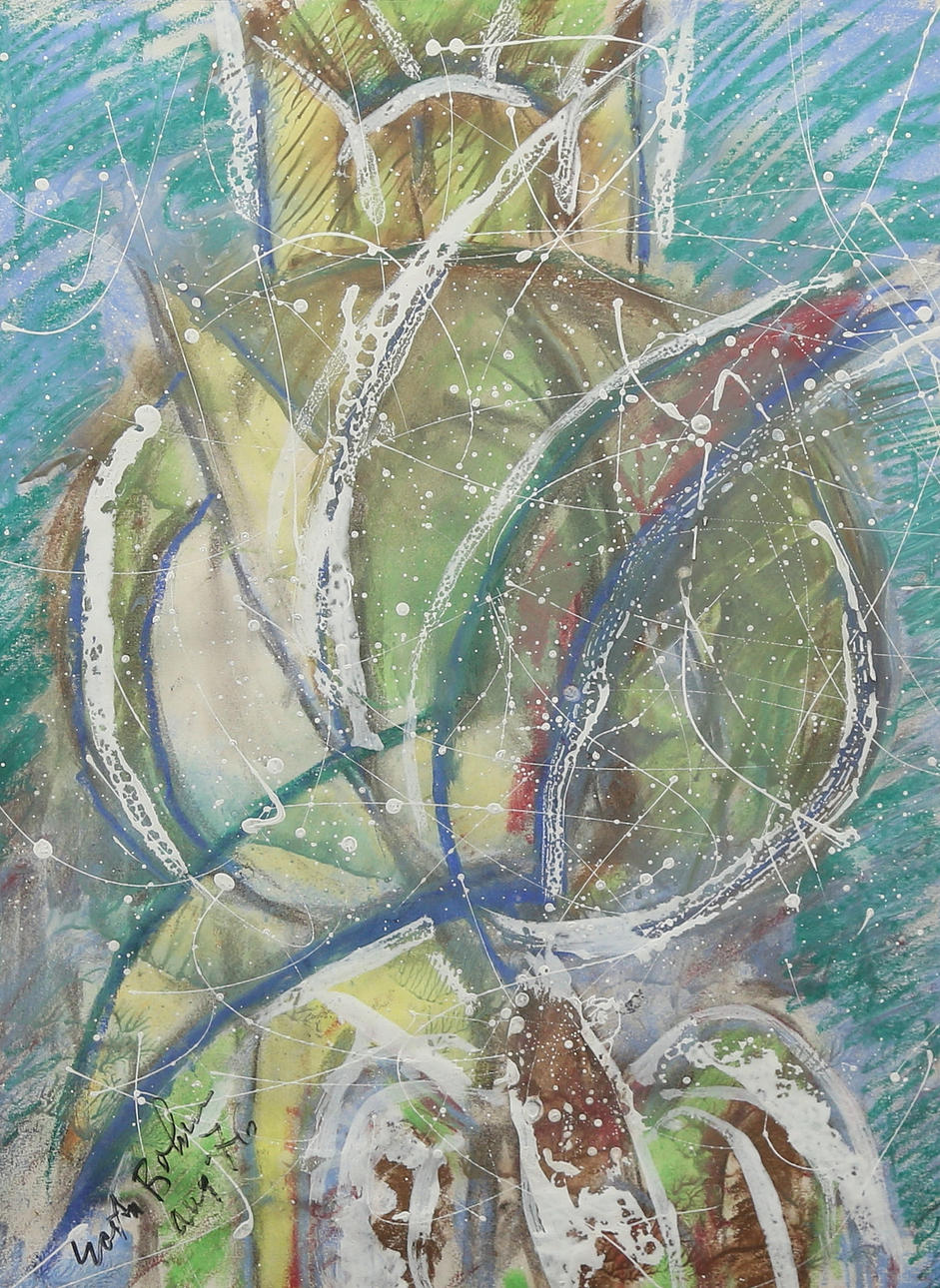 GÖSTA BOHM. MIXED MEDIA, signed and dated -75.