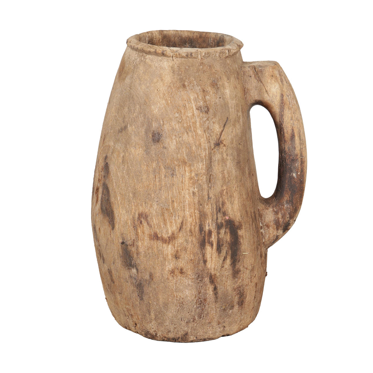 A 19TH CENTURY PRIMITIVE DUG OUT JUG.