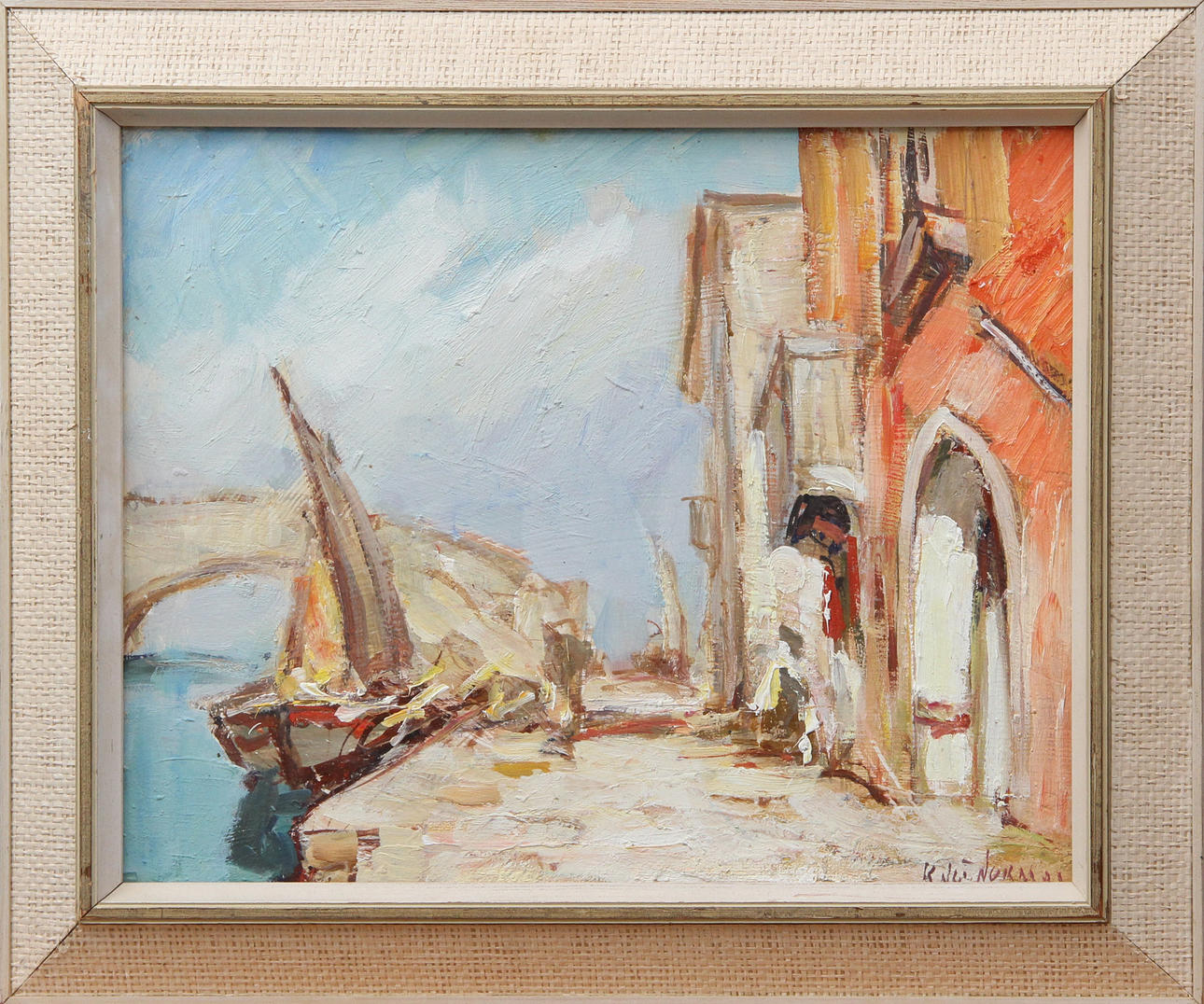 KNUT  NORMAN. OIL, on panel, signed.