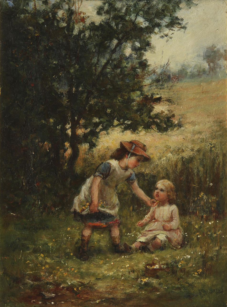 OKÄND KONSTNÄR. Olja på duk, signerad, 1800-tal.