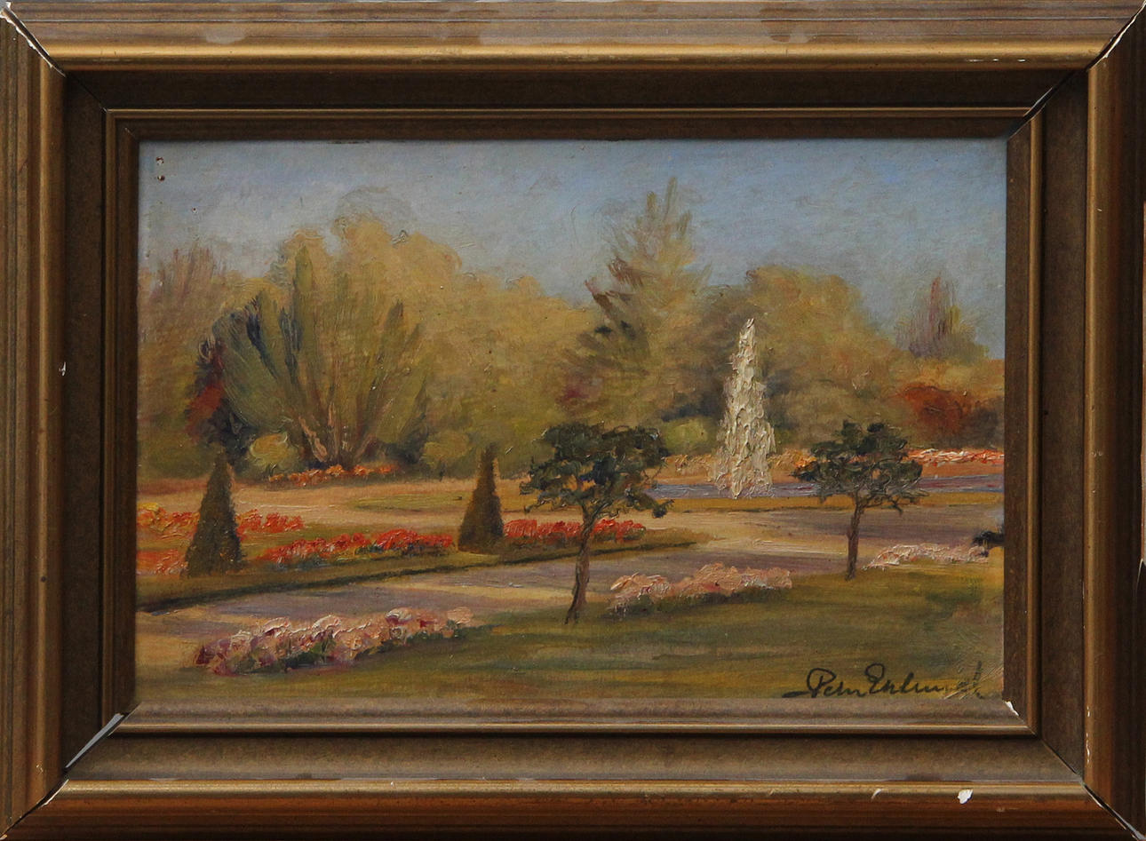 PEHR EKLUND. OIL, on panel, signed.