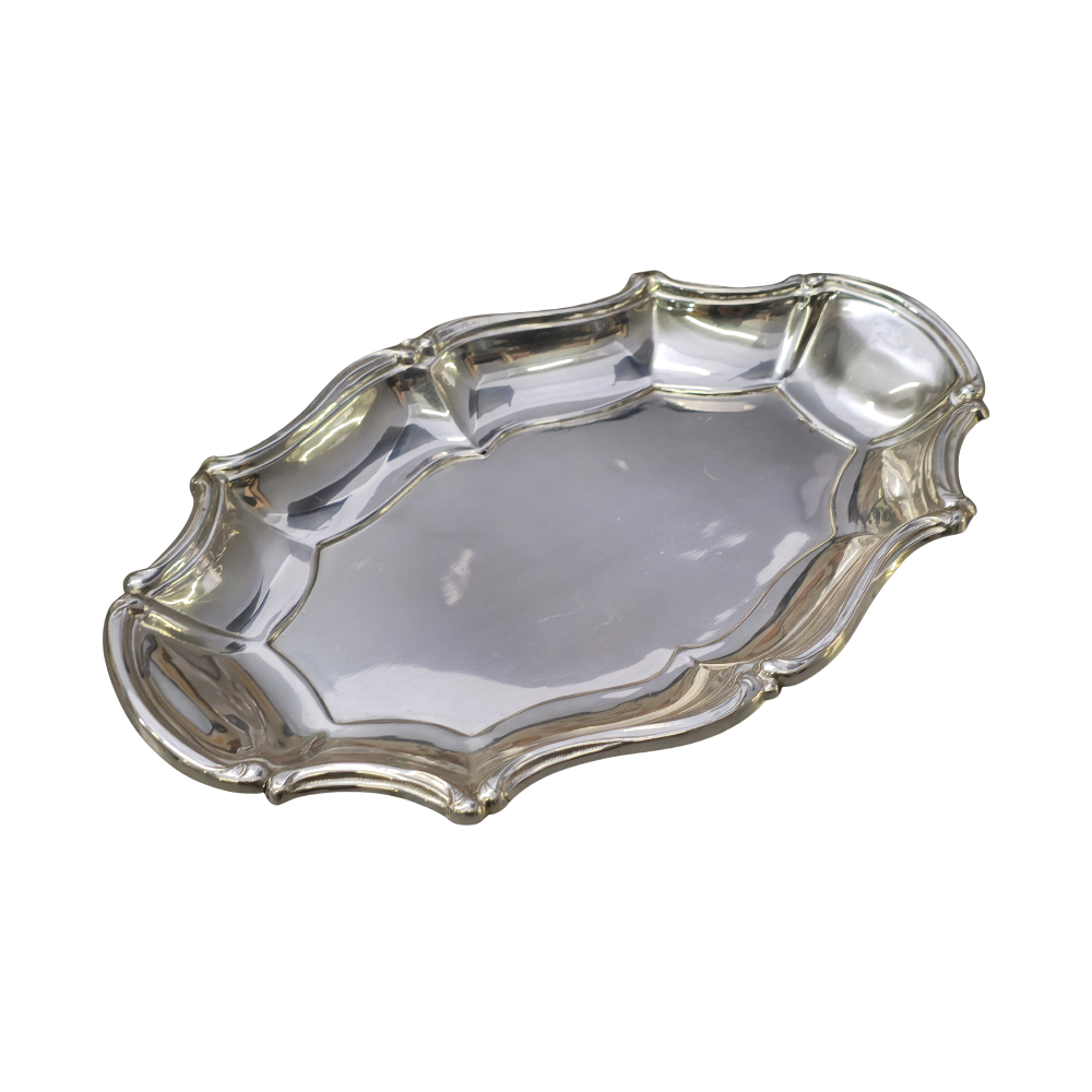 SPANISH PUNCHED SILVER TRAY.