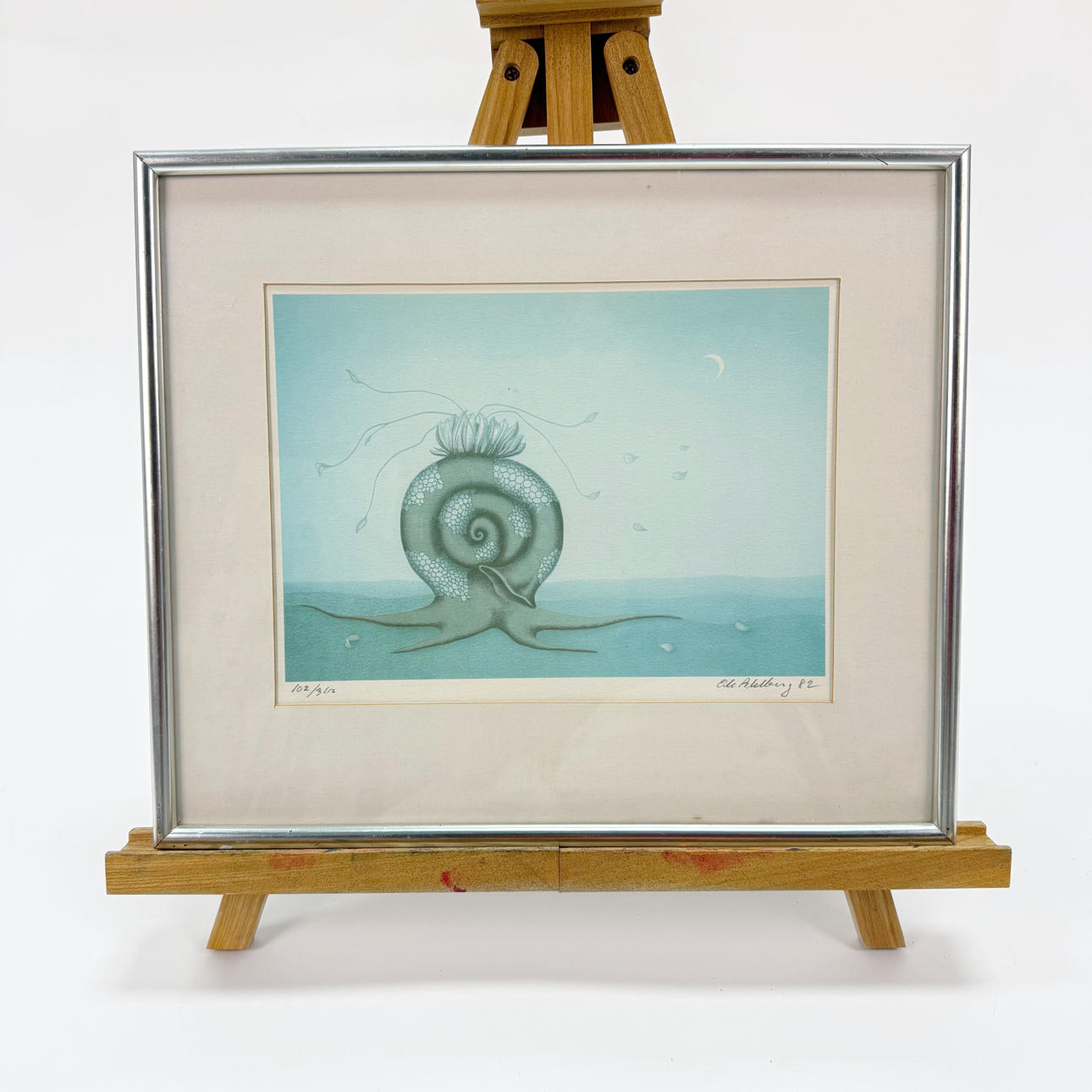 OLE AHLBERG. Lithograph 102/360, signed and dated 82.