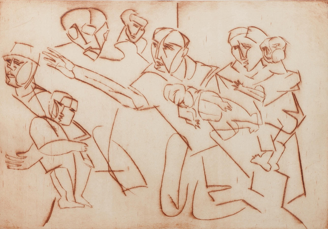 KARL-EINAR ANDERSSON. Composition with figures, etching, signed, numbered 412/800.
