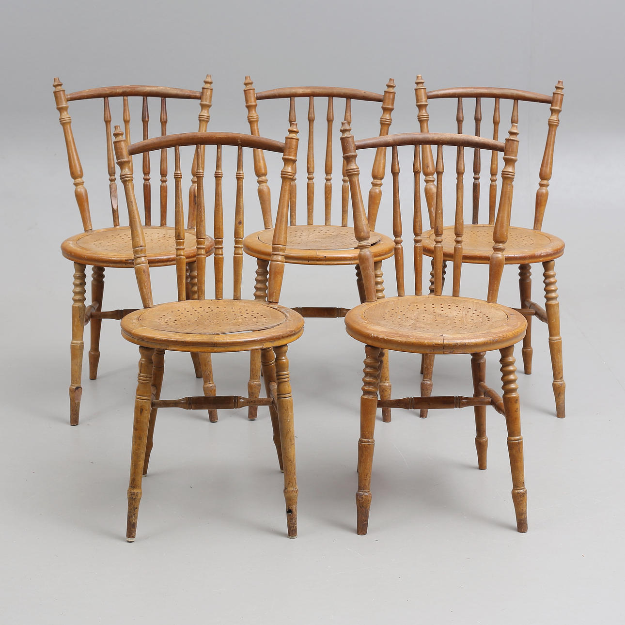 PINNSTOLAR, 5 st, 1800/1900-tal.