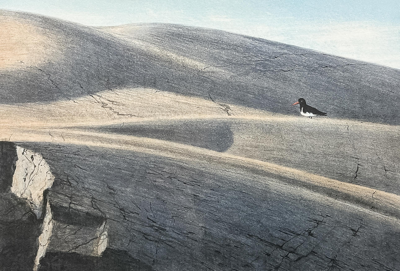 BJÖRN LINDROTH. LITHOGRAPH IN COLOUR, “Strandskata”, signed, numbered.