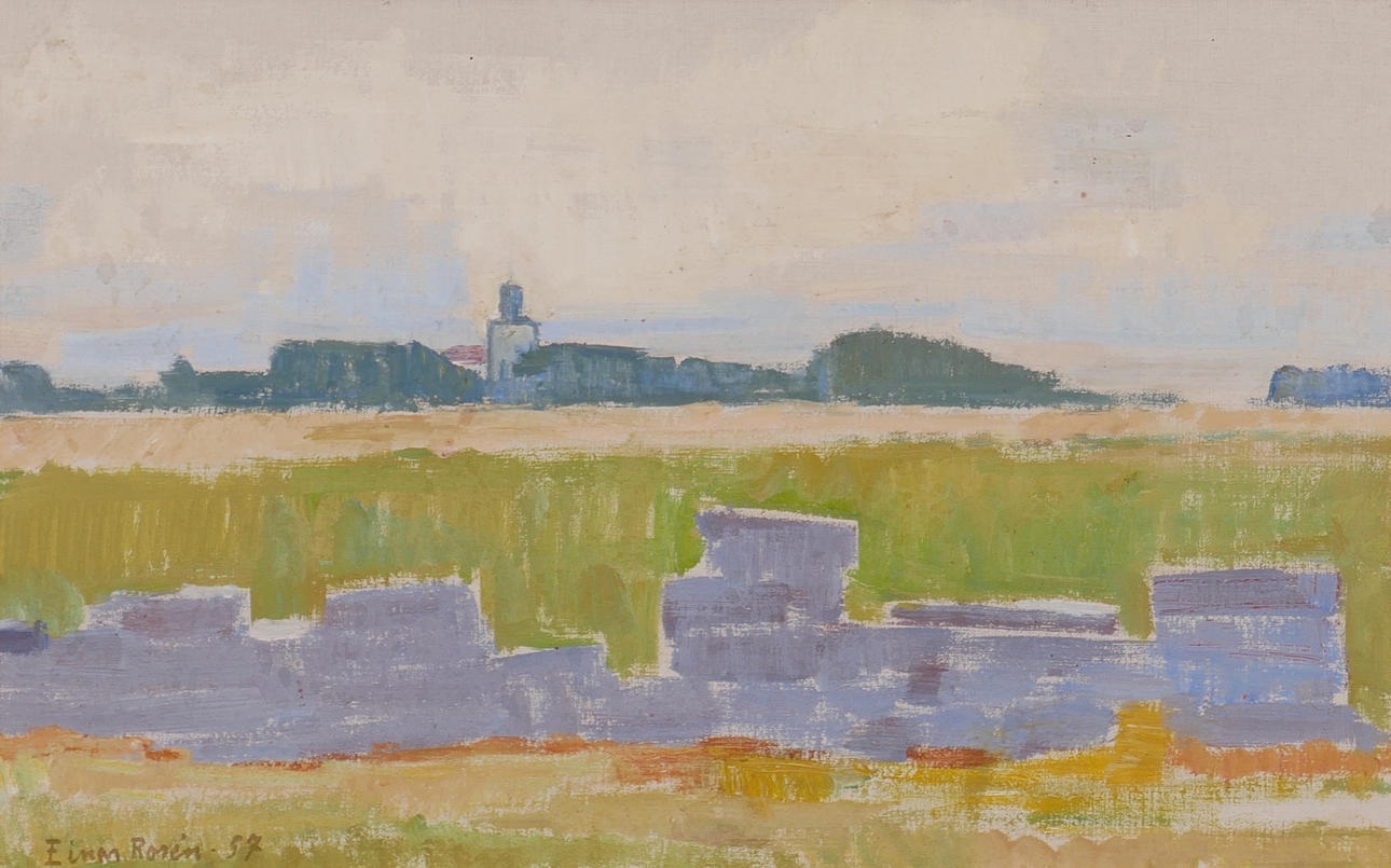 EINAR ROSÉN. “Segerstad”, Öland, oil on panel, signed Einar Rosén -57.