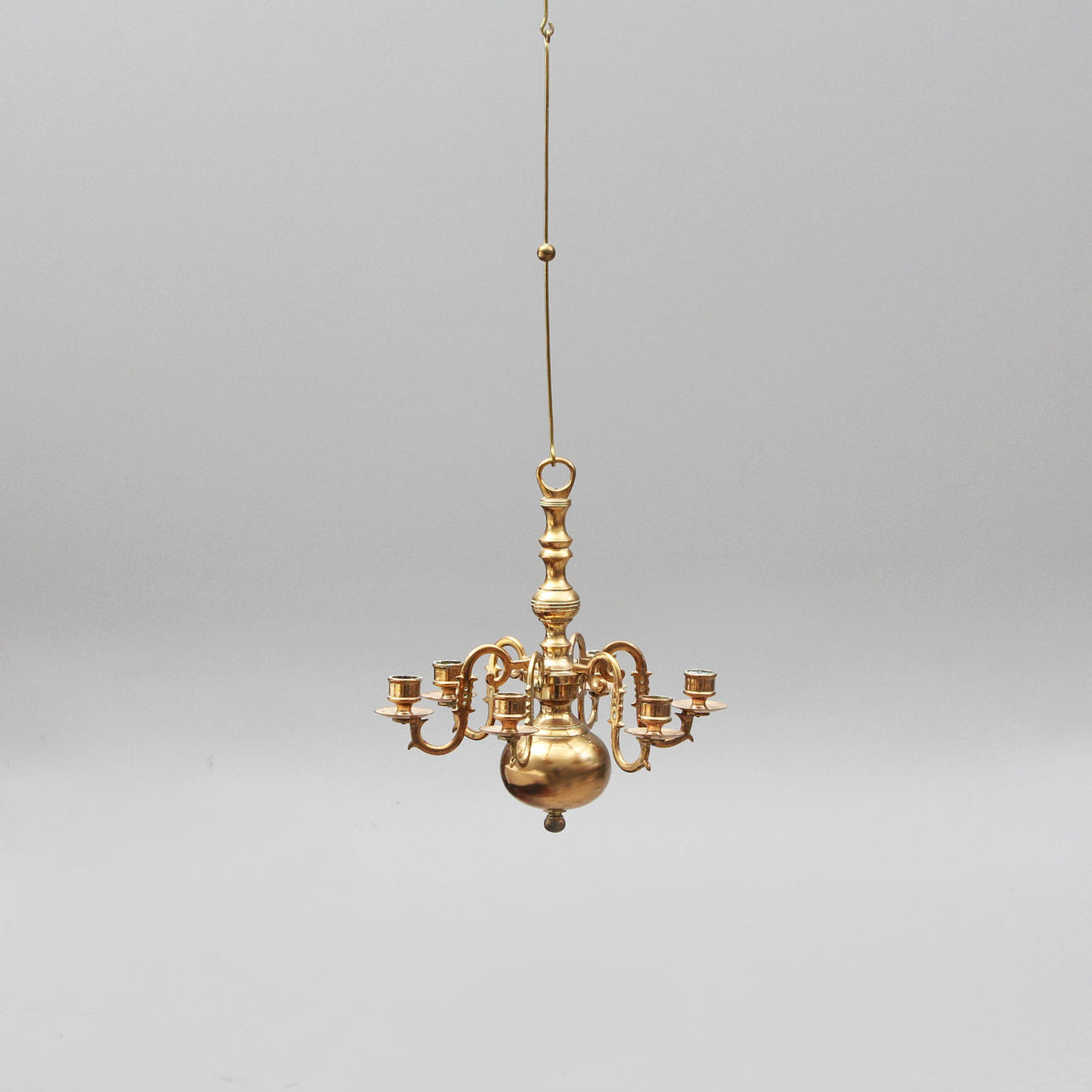 CHANDELIER, brass.