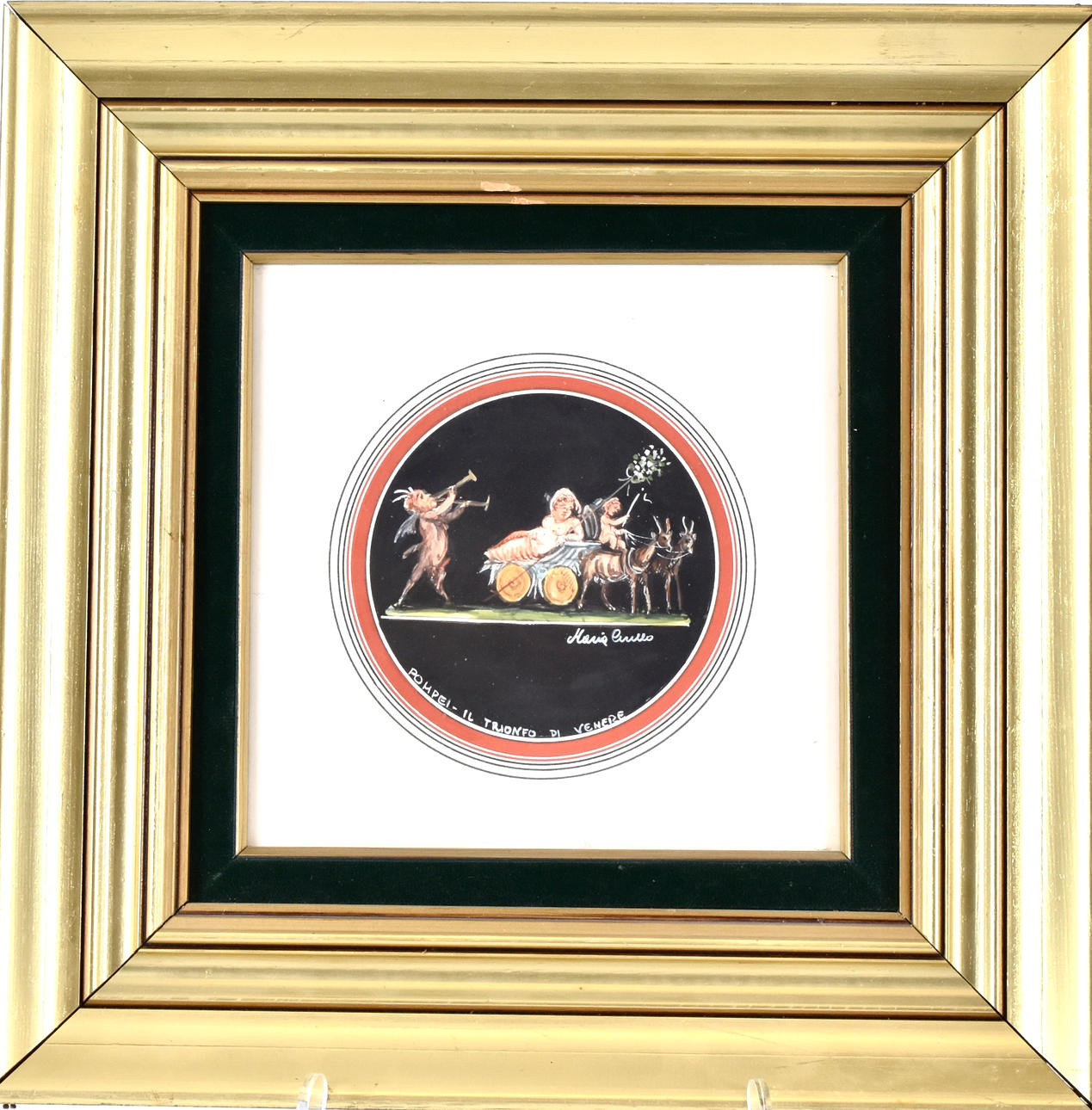 MARIO CUELLO. gouache Venus triumph.