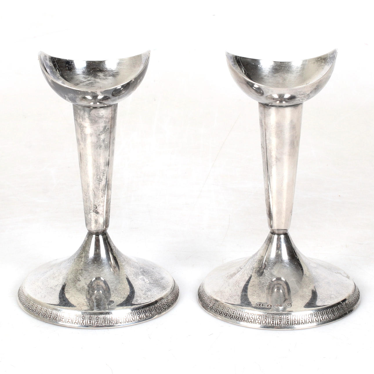 LJUSSTAKAR, 1 par, silver GAB, 1963.