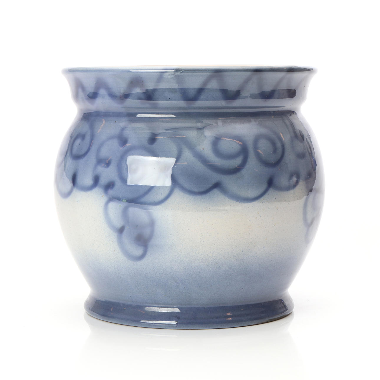 NEST FAIENCE, OUTER LINING. Glazed ceramics. 20th century. Marked underneath.