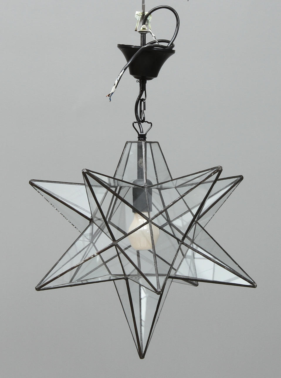 TAKLAMPA, glas metall, 1900/2000-tal.