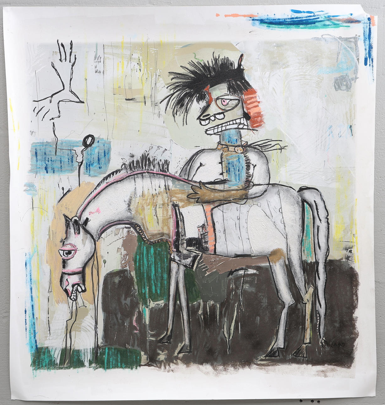 LARS TUNEBO. Mixed media, original, on paper, signed.