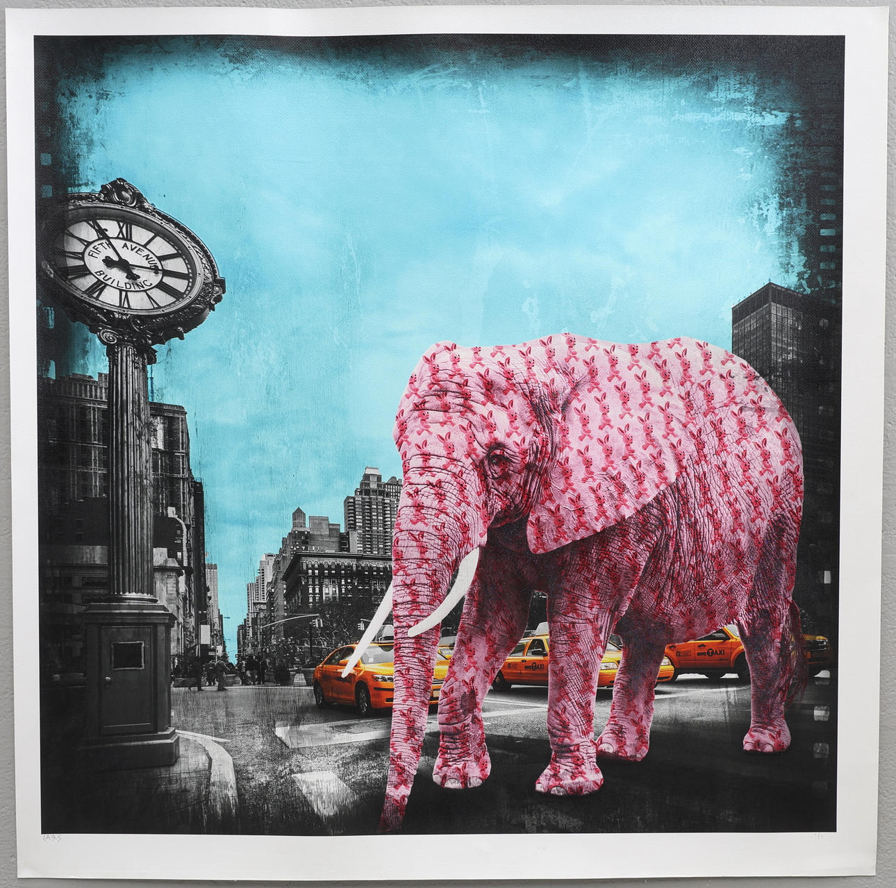 LARS TUNEBO. Mixed media, original, on paper, signed.