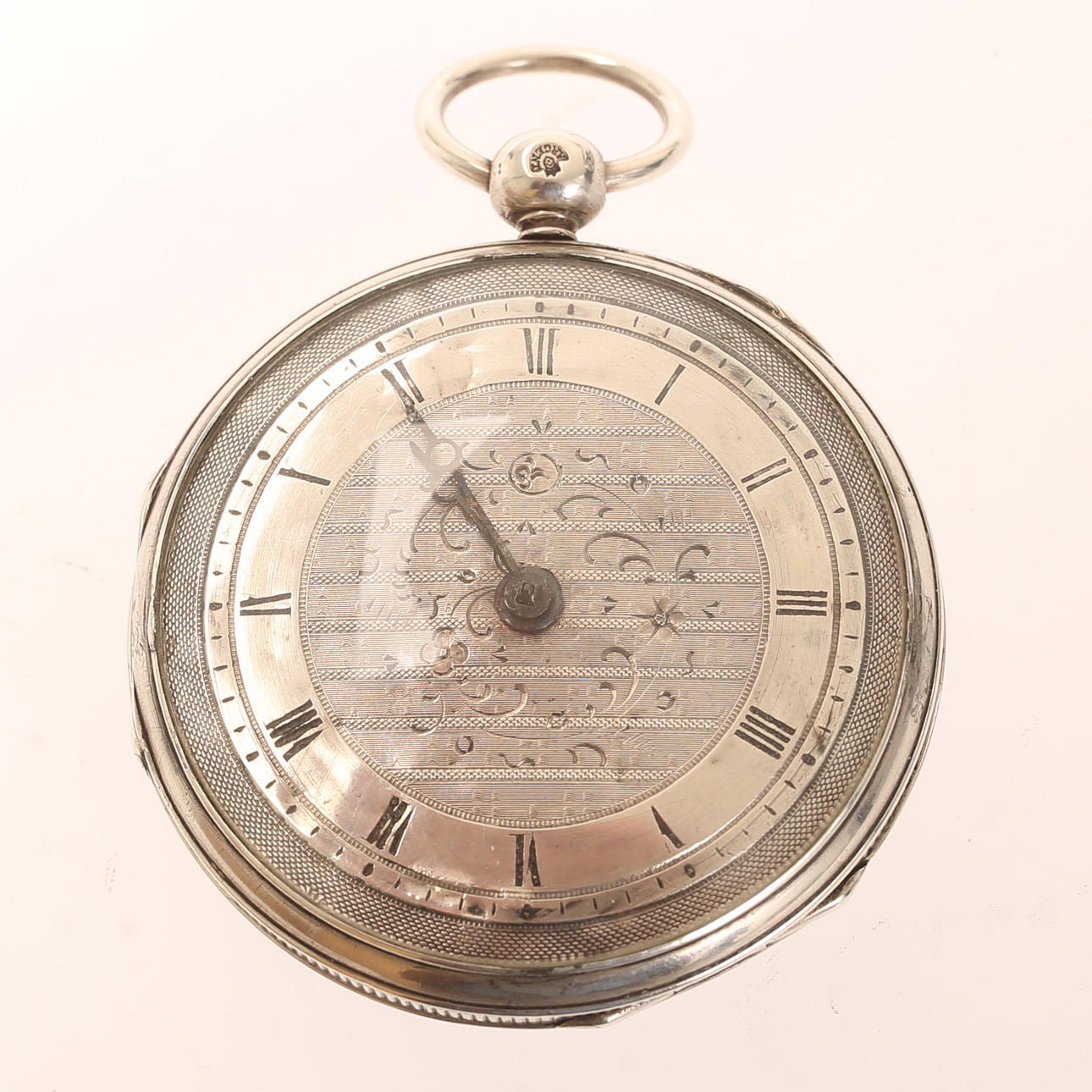 SPINDELUR, silver, tidigt 1800-tal.