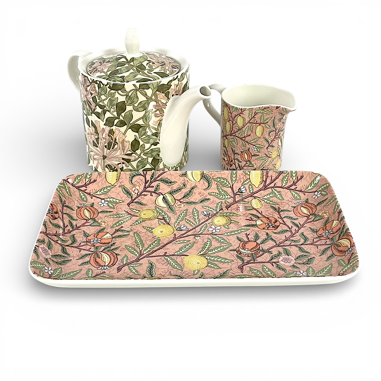 WILLIAM MORRIS, efter. Servisdelar, 3 st, porslin, Morris & Co, Spode.