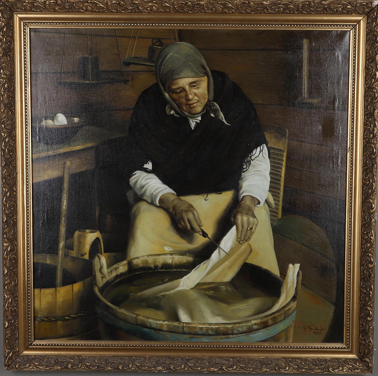 UNIDENTIFIED ARTIST, oil on panel, signed.