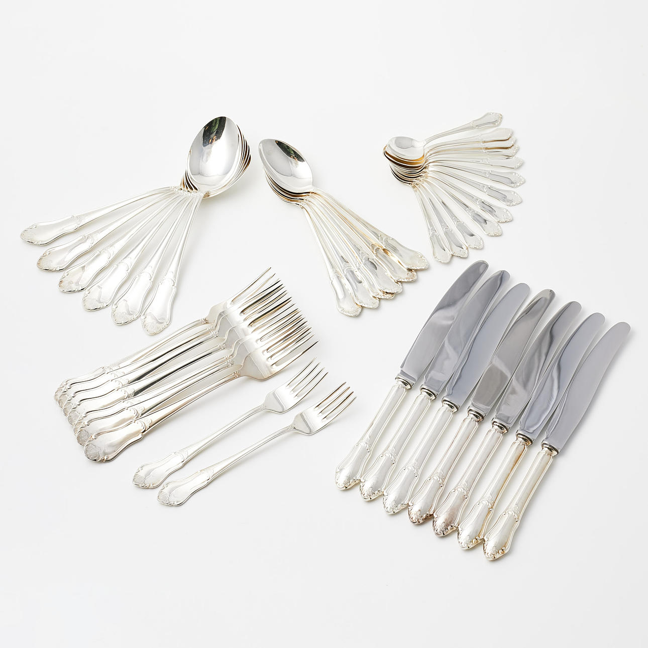 CUTLERY. 40 dlr, “Eva”, silver, MEMA, Sweden.