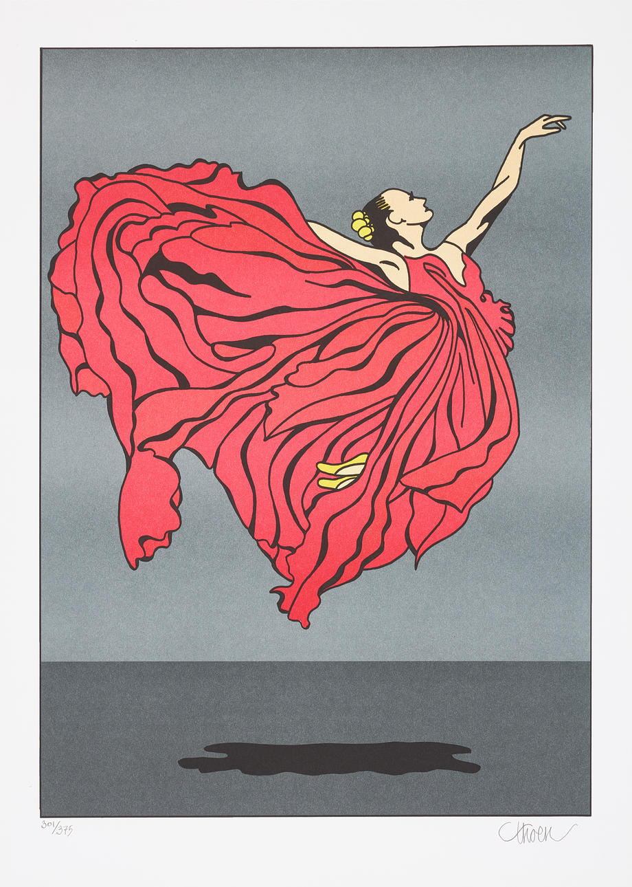 PETTER THOEN. “Dancing Queen”, signed and numbered 301/375, lithograph.