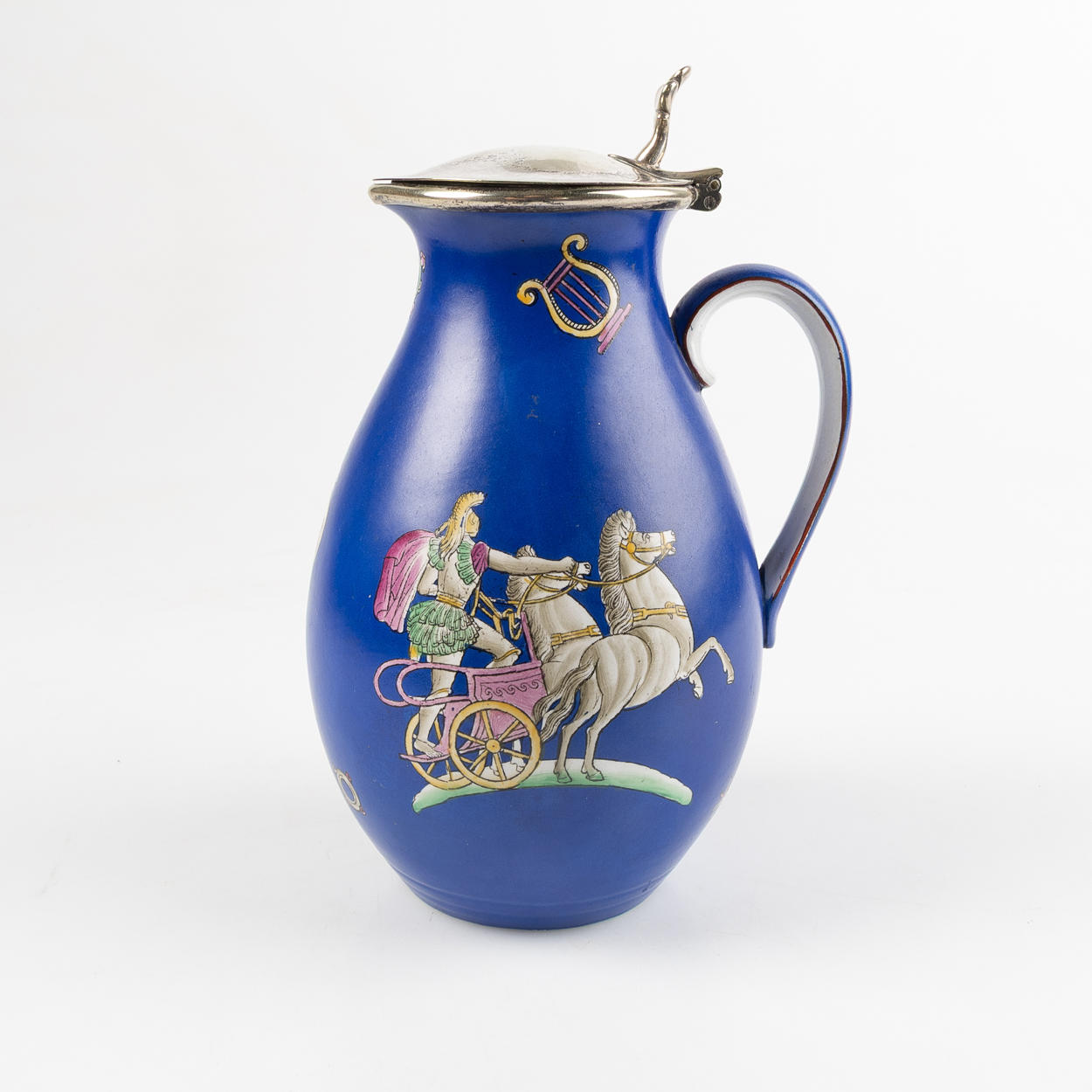 BRINGER WITH SILVER LID, 18th/20th Century.