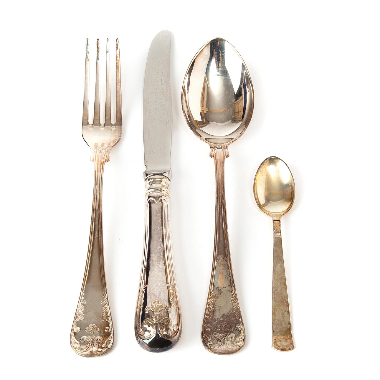 BESTICK. 14 delar, silver, 1900-tal.