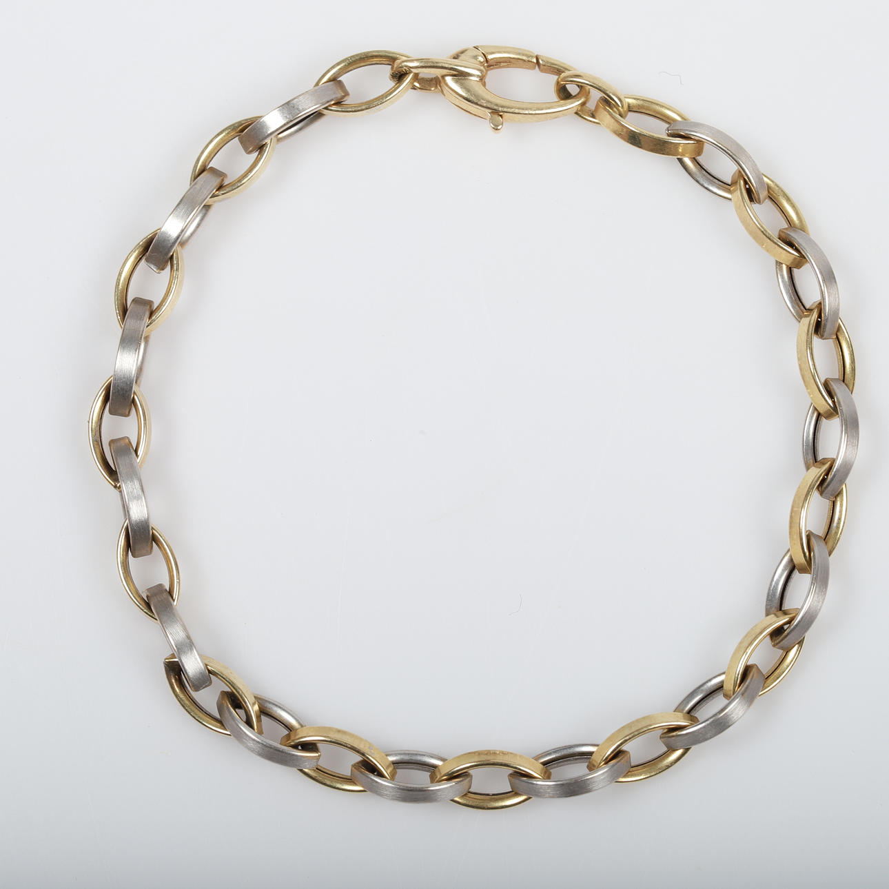 BRACELET, two-tone, 18 K gold.