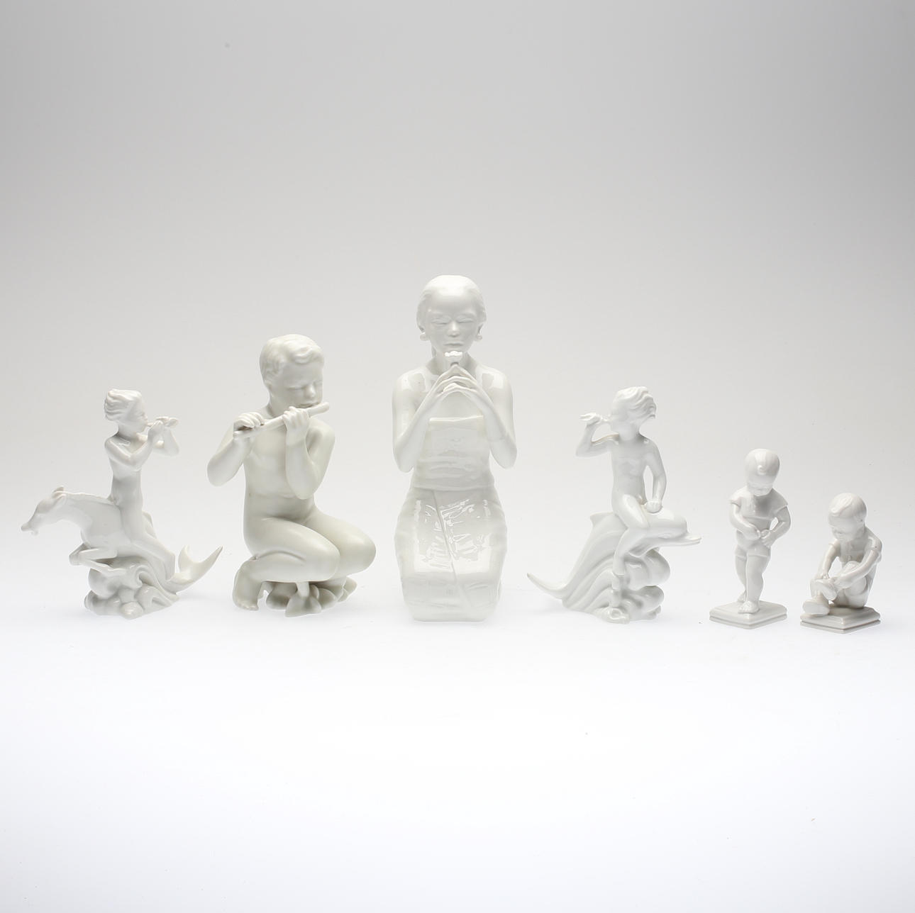 FIGURER, 6 st, porslin, Rörstrand.