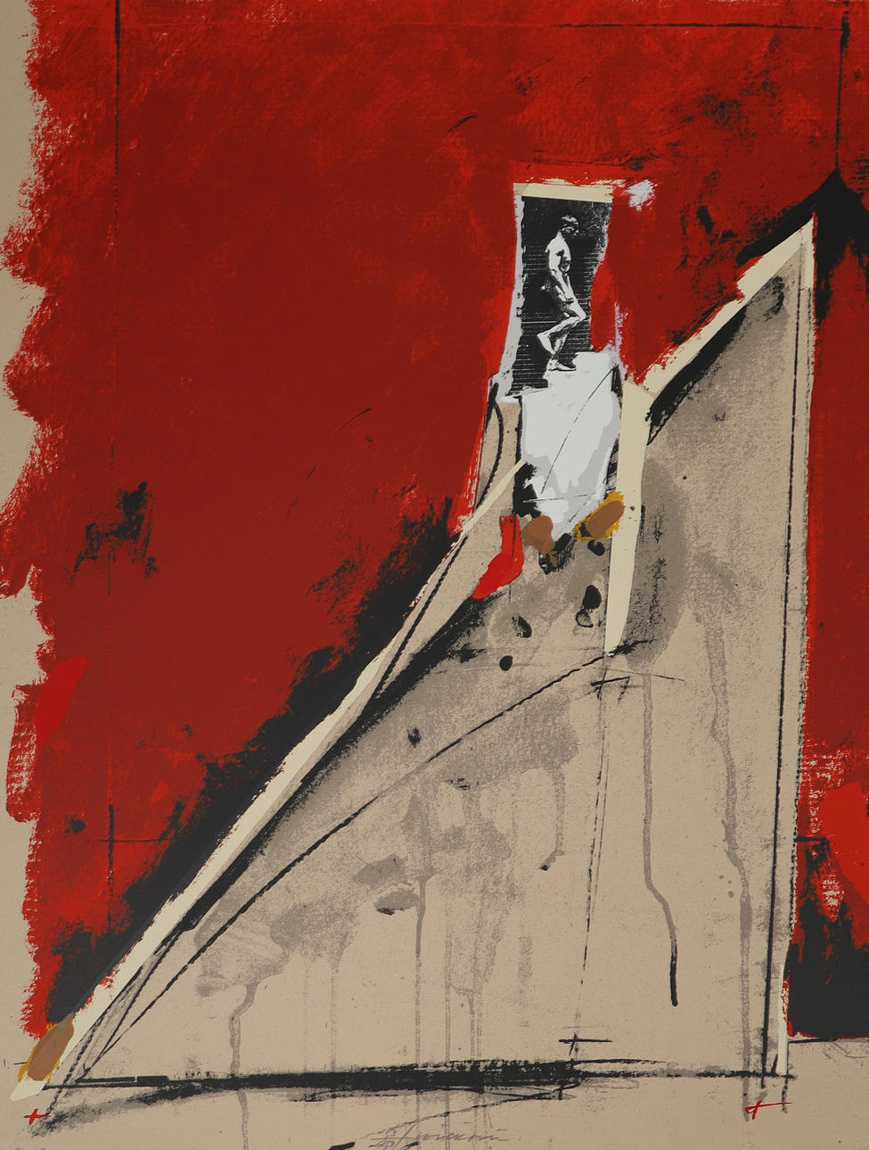VLADIMIR VELICKOVIC. “Descente”, silkscreen, signed and numbered 53/150.