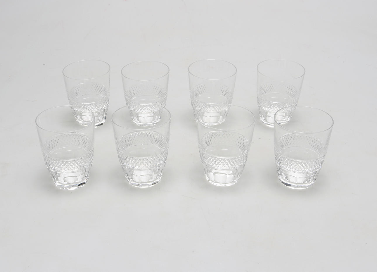 GLAS, 8 st, "Rio", Edward Hald, Orrefors, 1900-tal.